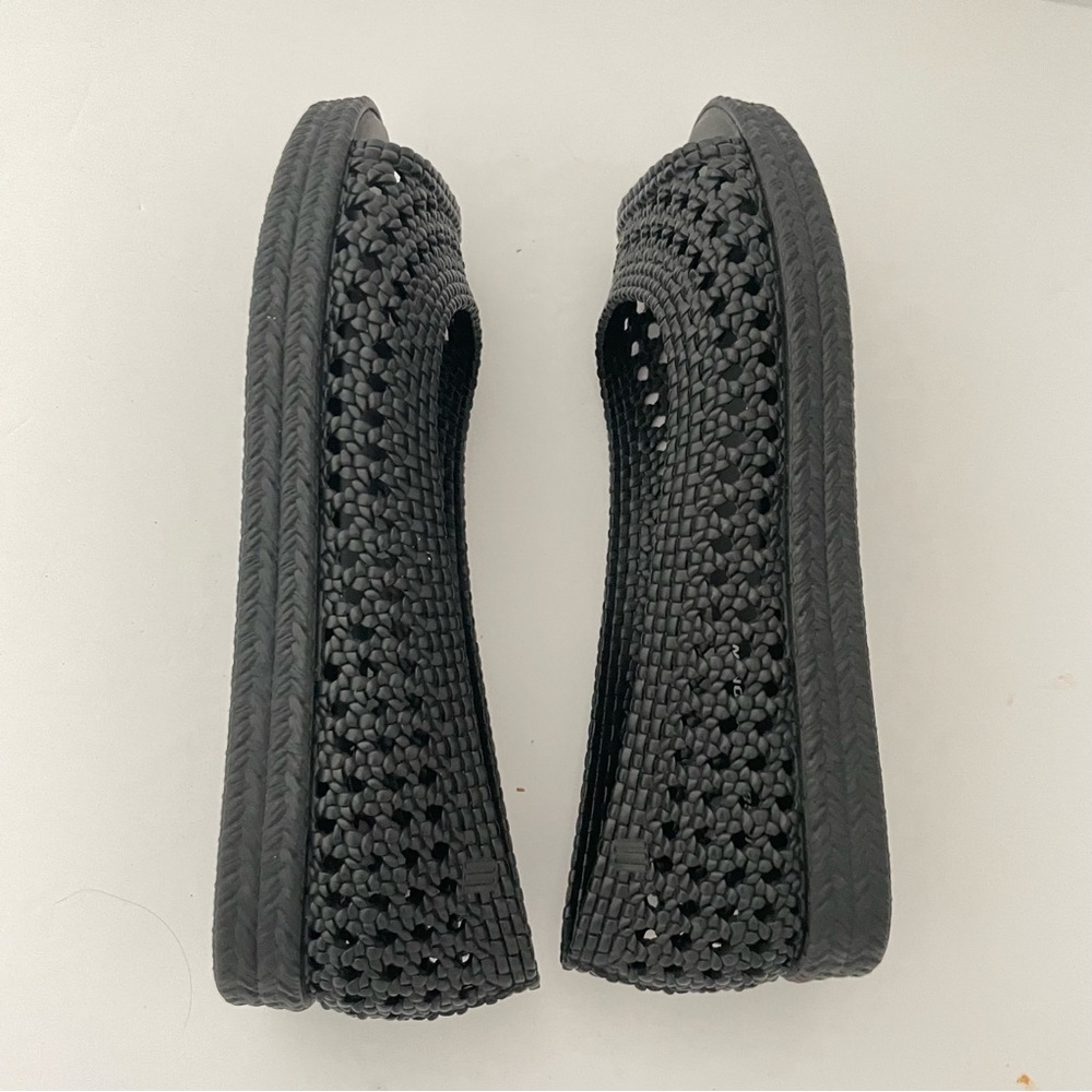 Melissa x Jason Wu Camilla Woven Open Toe Flat black Espadrille open toe 7 - Picture 8 of 10